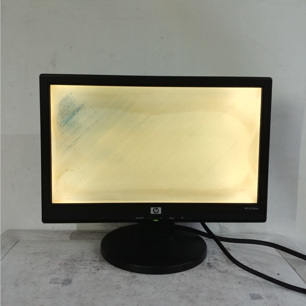 lcd monitor hp lv1561w kondisi minus layar putih berembun