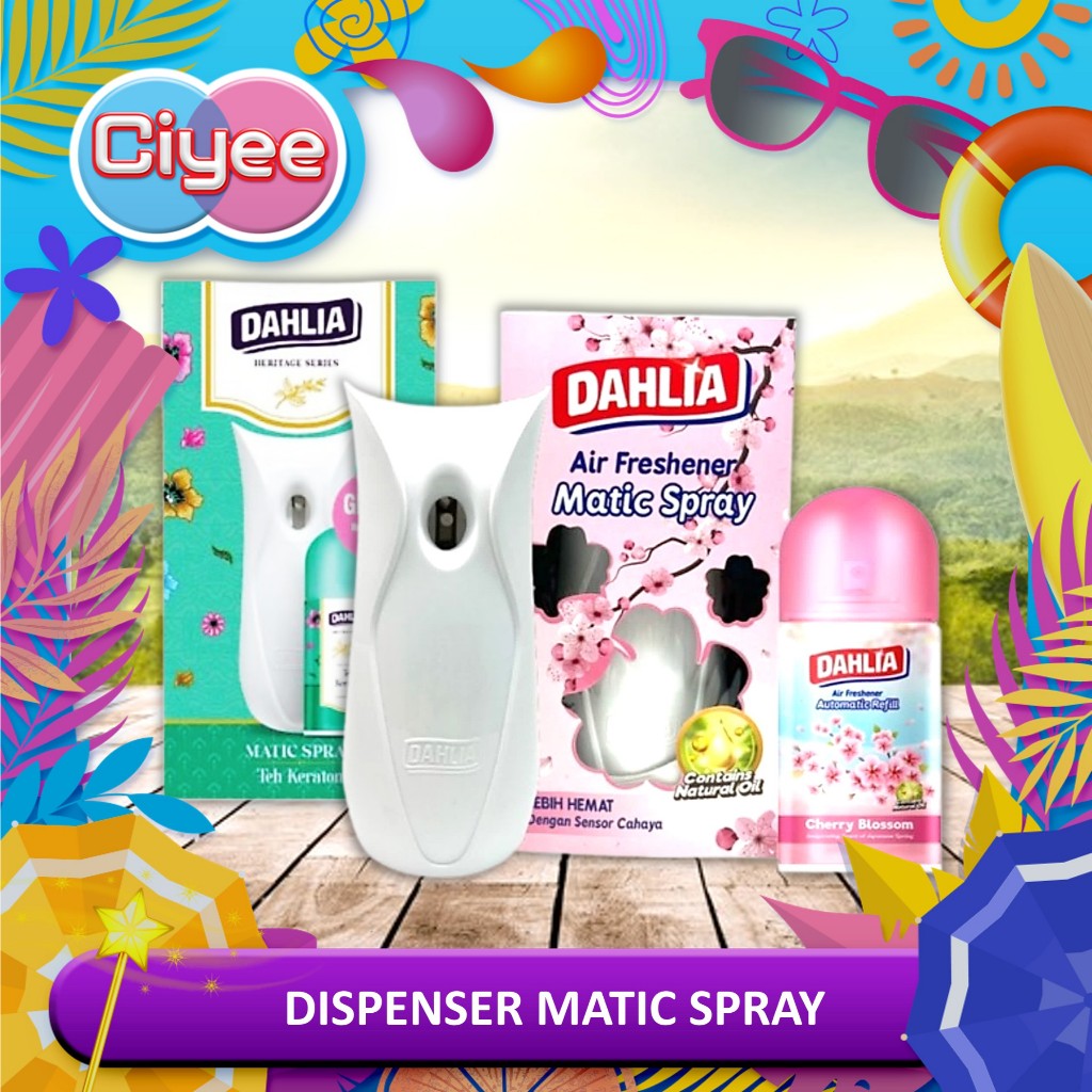 Dahlia Aerosol Matic Dispenser | Matic + Refill | Dahlia Pengharum Ruangan Otomatis | CIYE