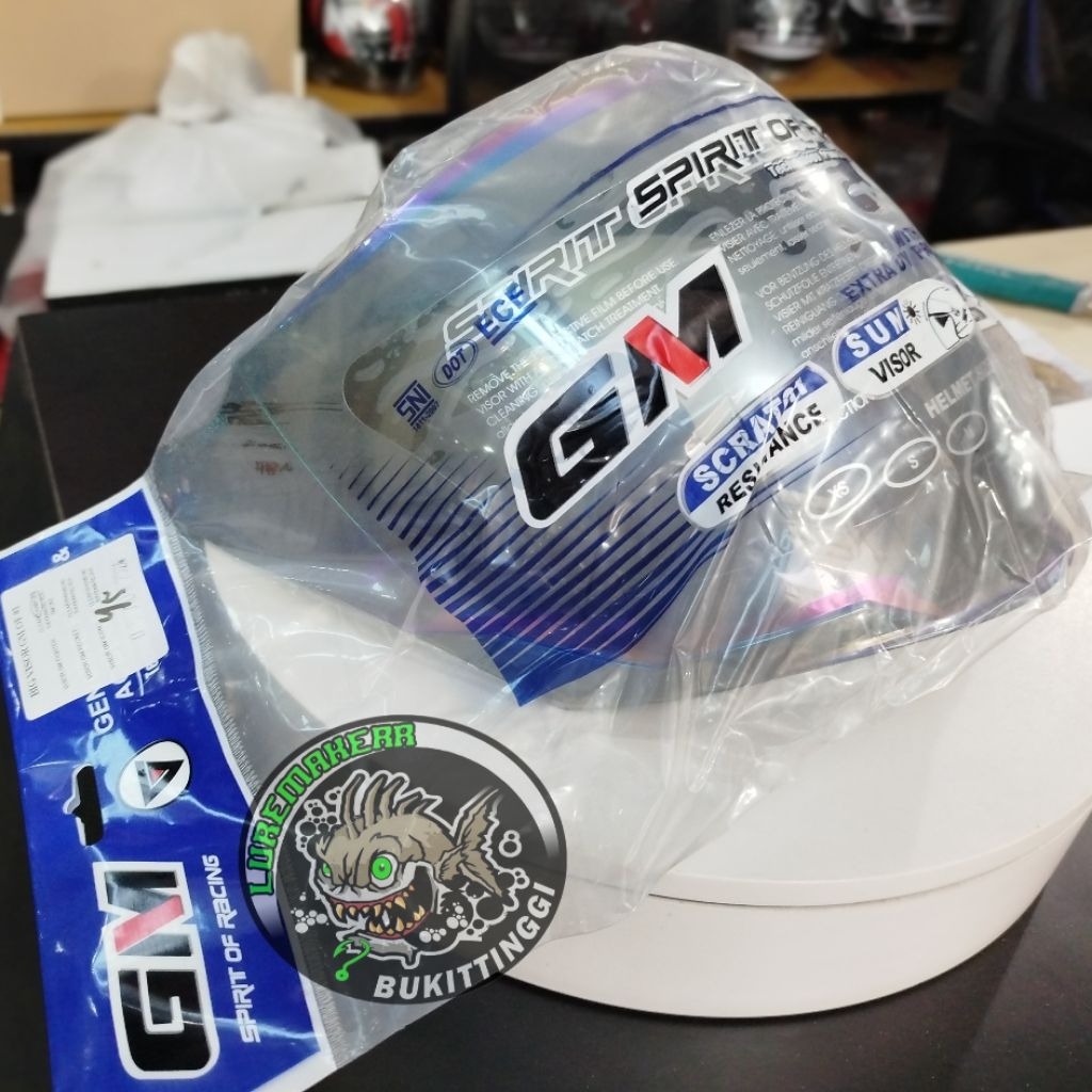 KACA VISOR HELM GM FIGHTER PNP GM EVOLUTION ORIGINAL GM WARNA PELANGI DAN HITAM SMOKE