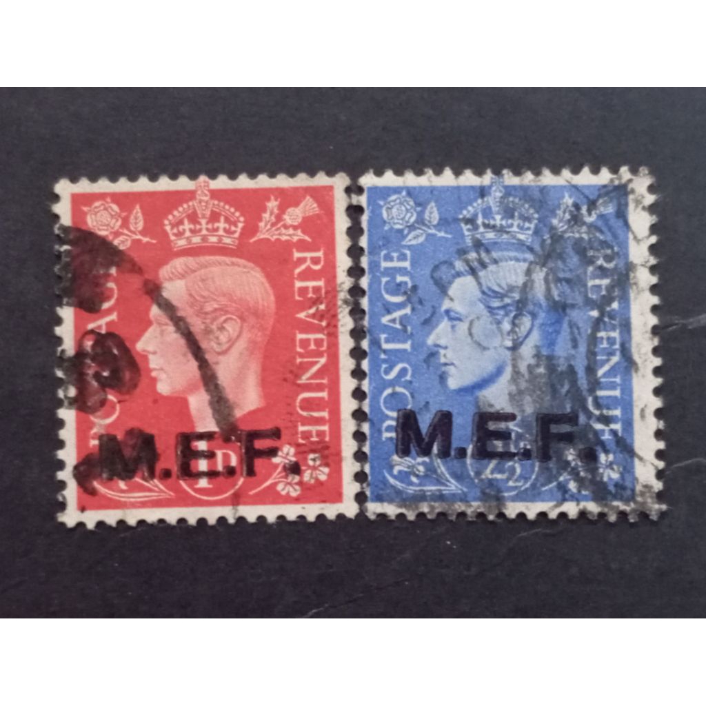 

Prangko Pasukan Inggris di Timur Tengah 1942 Overprinted "M.E.F.