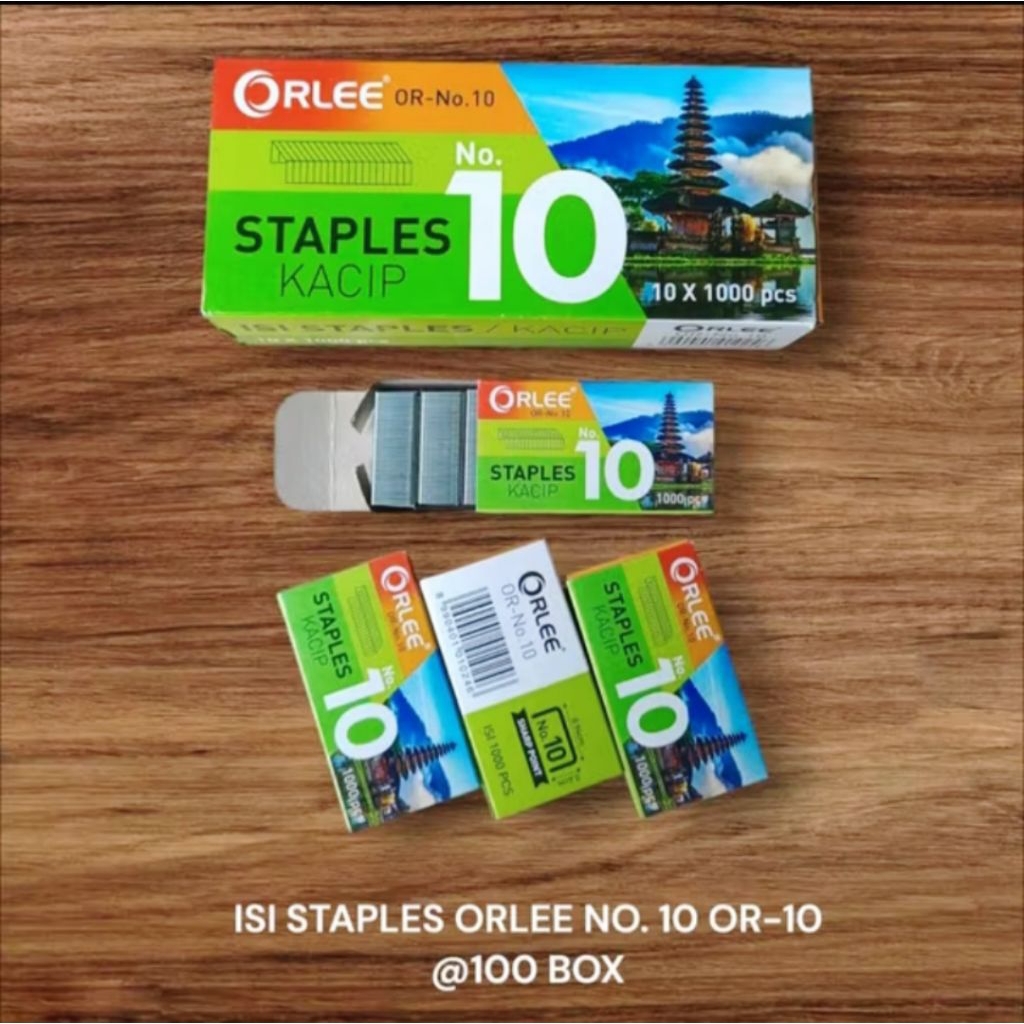 

refill Staples Orlee / Straples Kecil – 1 Box Isi 10 Kacip | Jepitan Kuat, Anti Karat, Awet