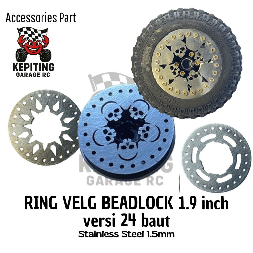 Ring Beadlock Velg 1.9 4pcs Stainless Steel RC 1/10