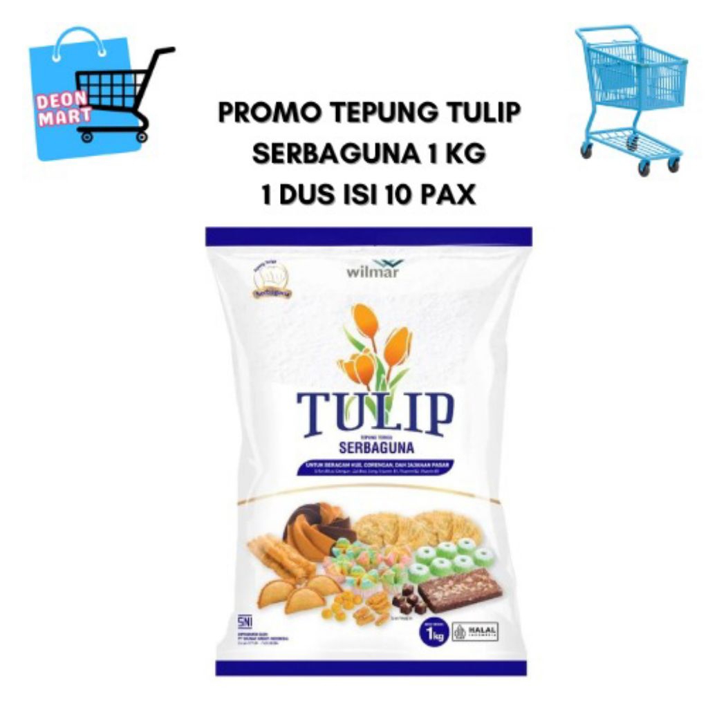 

PROMO Tepung Terigu Tulip Serbaguna 1 Kg