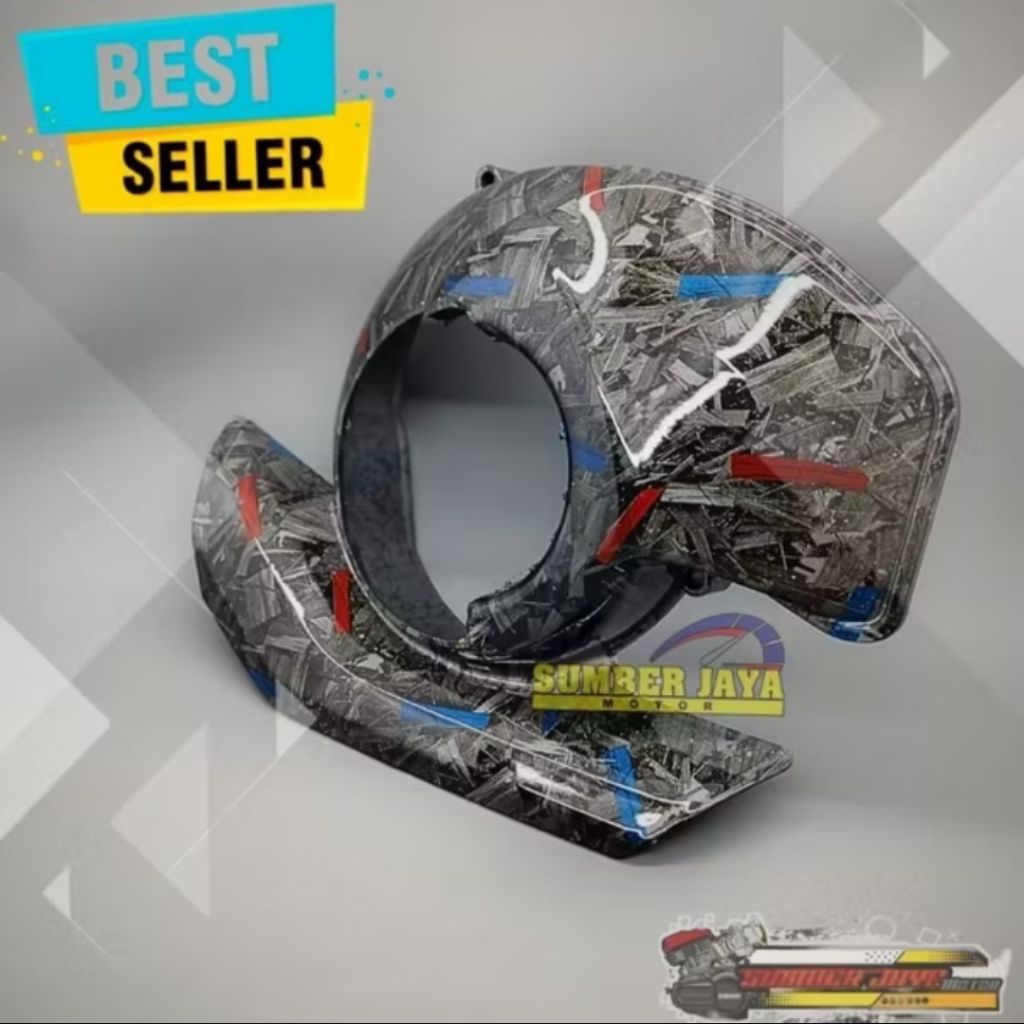 Tutup cover kipas mio m3 motif karbon for-z forget warna berkualitas bahan pasang spiner