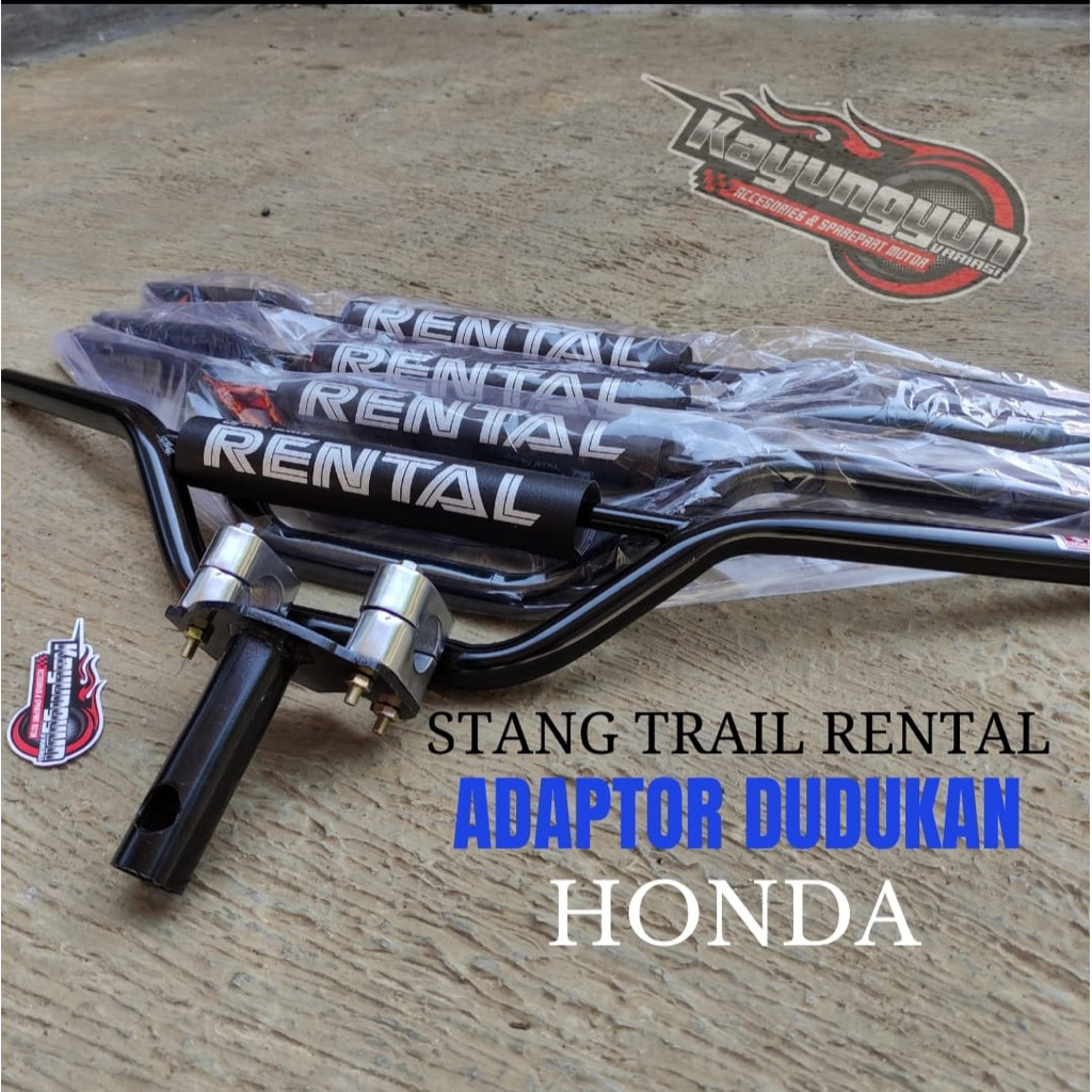 PAKETAN STANG STIR TRAIL DAN DUDUKAN STANG UNIVERSAL UNTUK MOTOR HONDA YAMAHA SUZUKI