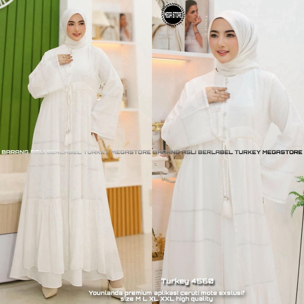Gamis Turkey Putih Bestseller Abaya Putih Dress Turkei Gamis Muslim Jubah Arab Jumbo Abaya Bordir Ju