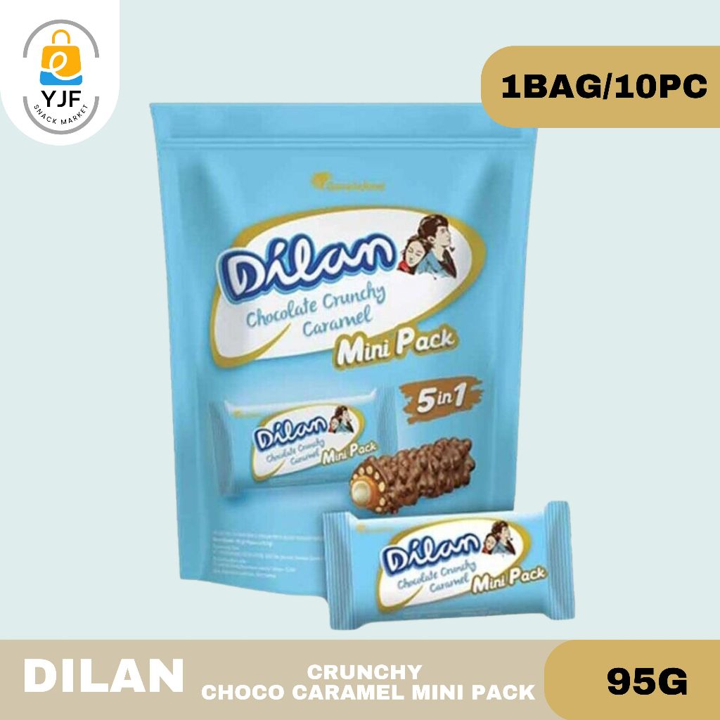 

Dilan Cokelat Crunchy Karamel MInis 95g - 1BAG/10PC Mini Pack / Wafer Roll / Wafer Stick