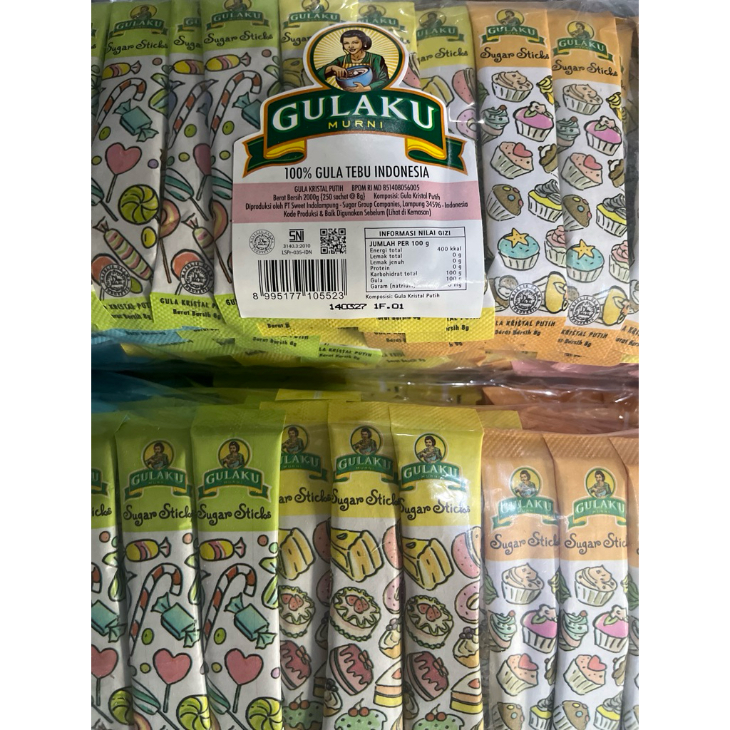 

Gula Stik merk Gulaku 250Pcs / 125Pcs @8gr