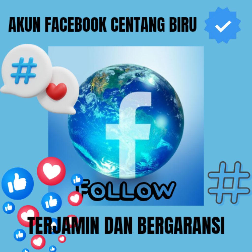AKUN FACEBOOK CENTANG BIRU - PROFESIONAL & AMAN