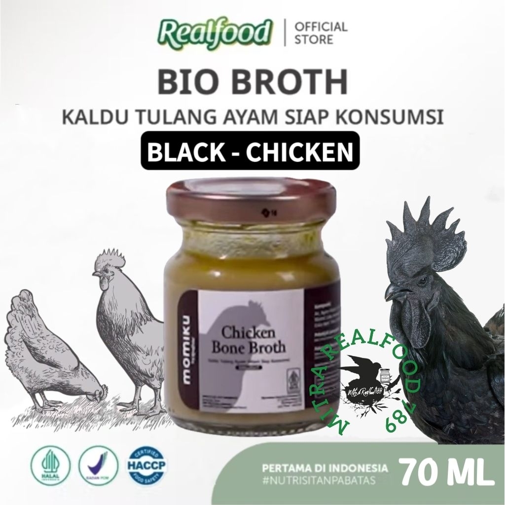 

Limited Edition ! Realfood Momiku Black Chicken Bone Broth ( Minuman Kaldu Ayam Hitam ) Untuk Mpasi & Pemulihan Pasca Melahirkan