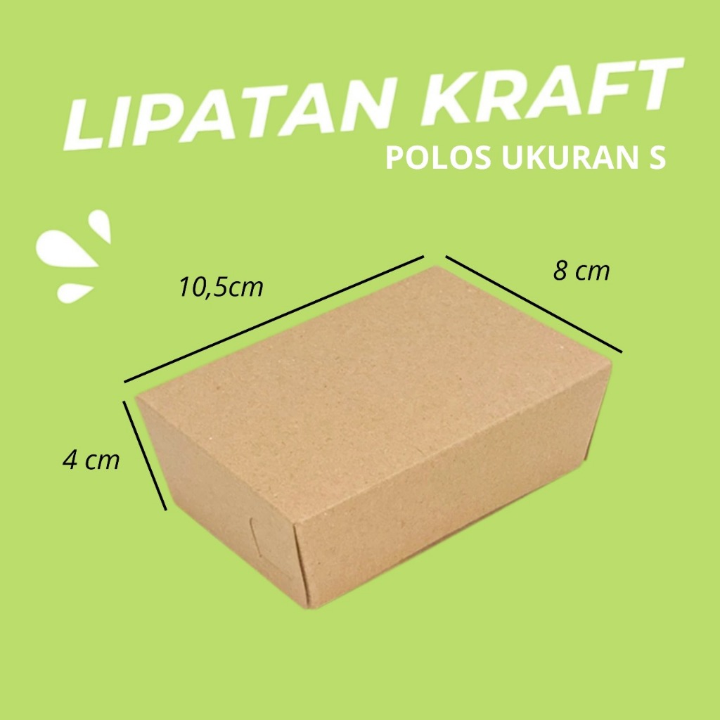 

Box makanan coklat lipatan ukuran S - Lunch box craft lipatan size S