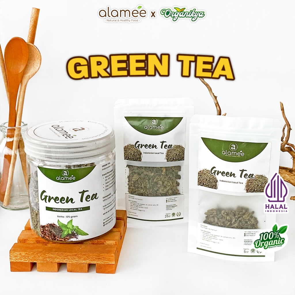 

ALAMEE Teh Hijau Green Tea Organic Kering Organik Greentea Minuman Herbal organikya