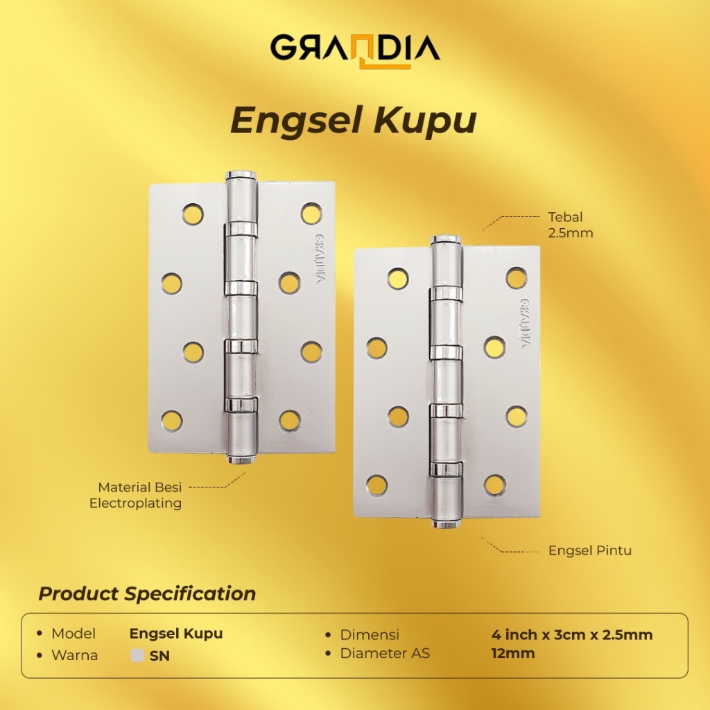 Engsel Pintu Engsel Jendela Tebal Besi Baja