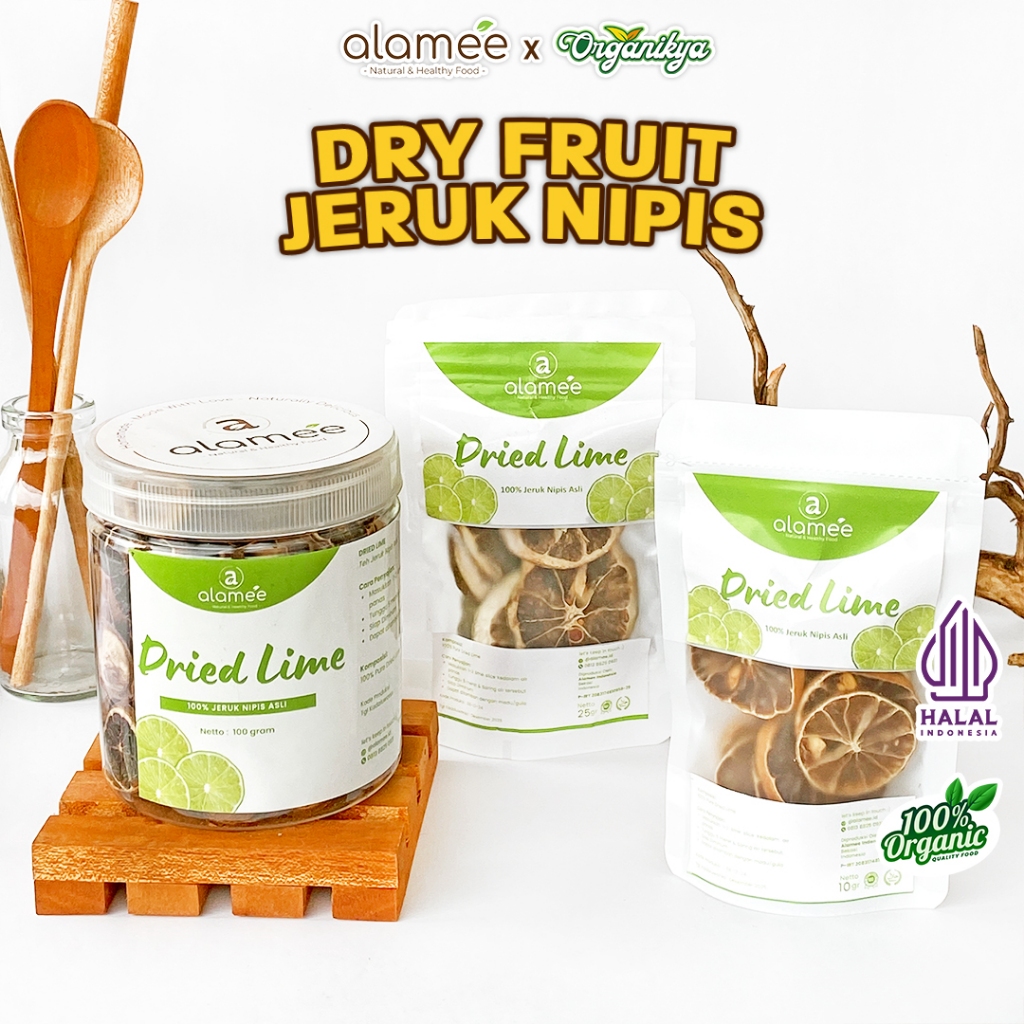 

ALAMEE Jeruk Nipis Kering Dried Lime Slice Tea Teh Herbal Buah Organik Siap Seduh Minum organikya