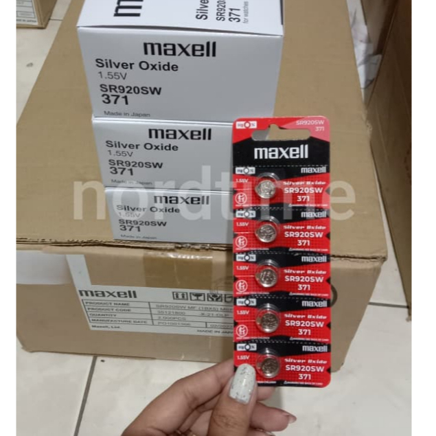 Maxell SR920SW / 371 / SR 920 SW Original Baterai Maxell Kancing Batre Battery Micro Jam Tangan