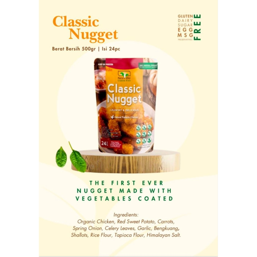 

NESVILLE - CLASSIC NUGGET 24PCS - 100% NATURAL PRODUCT, FREE DAIRY EGG, SUGAR, MSG