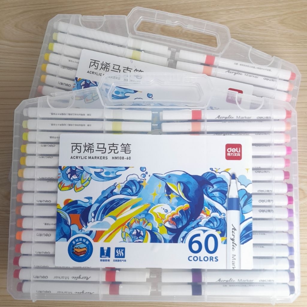 

Deli Spidol Akrilik / Acrylic Marker 60 warna HM108