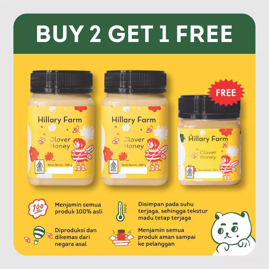 

2 pcs Clover Honey 500 G Free Madu