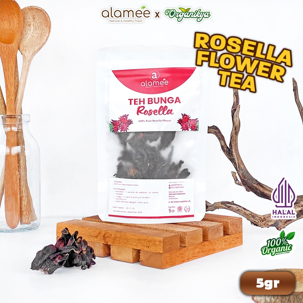 

Teh Bunga Rosella Tea Siap Saji Seduh Sehat 5gr Organic Organik Herbal Alami Teh Seduh organikya