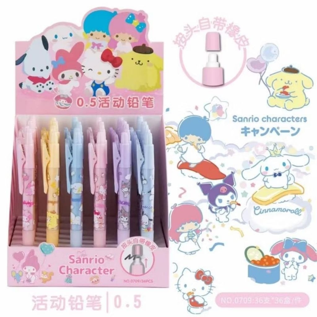 Pensil sanrio - pensil mekanik karakter Sanrio 0.5