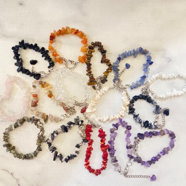 Stone bracelet /gelang batu kerikil /gelang batu alam /gelang batu /gelang batu.wanita