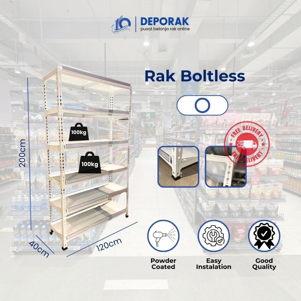 Rak Boltless / Rak Besi Duty / Rak Susun Besi / Rak Boltless / Rak Gudang Besi / Rak Besi Siku/ Rak 