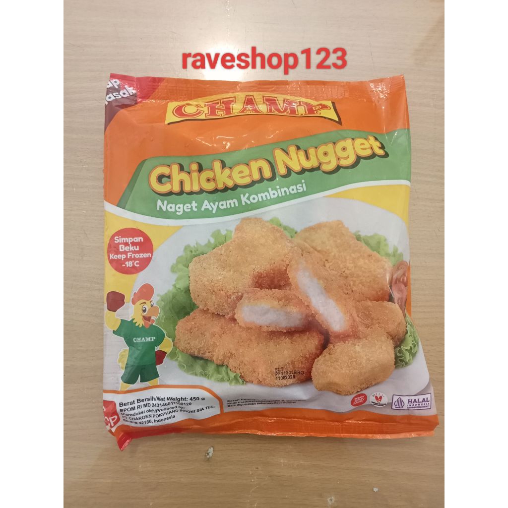 

CHICKEN NUGGET CHAMP 225GR / 450R / 900gr