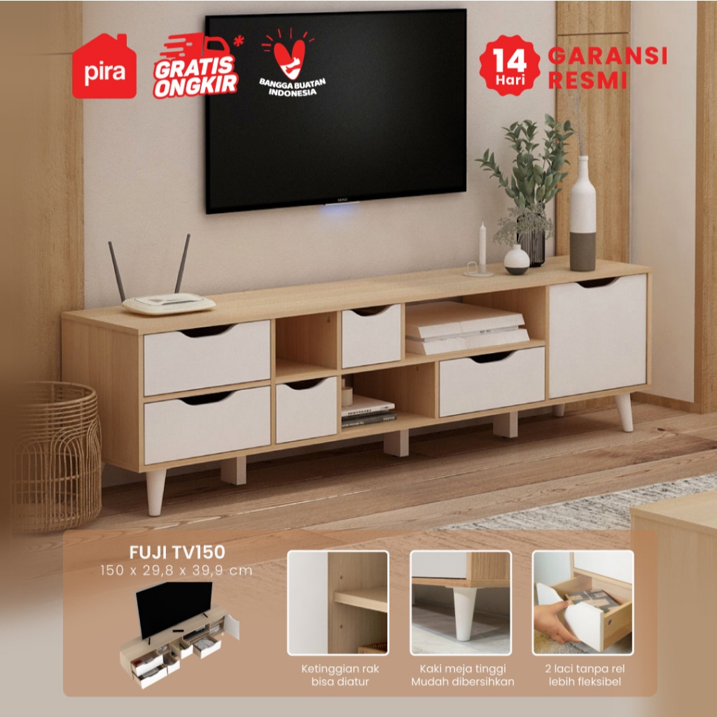 Pira Metropolis OX -  Fuji TV150 Meja TV / Rak TV Minimalis