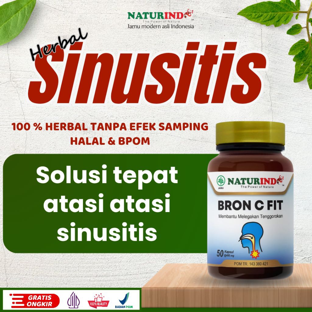 ‎Obat Sinusitis Herbal Ampuh Broncfit Naturindo