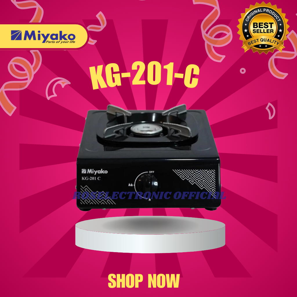 Miyako KG201C Kompor Gas 1 Tungku/KG-201-C/KG 201 C/KG201C/KG201 C/MIYAKO ORIGINAL/BERGARANSI RESMI