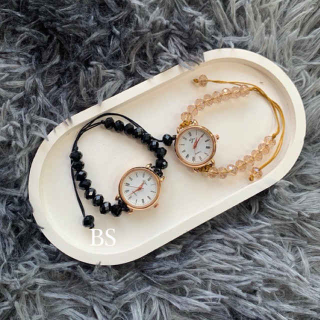 Jam Tangan Wanita serut | Jam tangan manik ceko murah | Jam tangan serut aestetic | Jam tangan serut