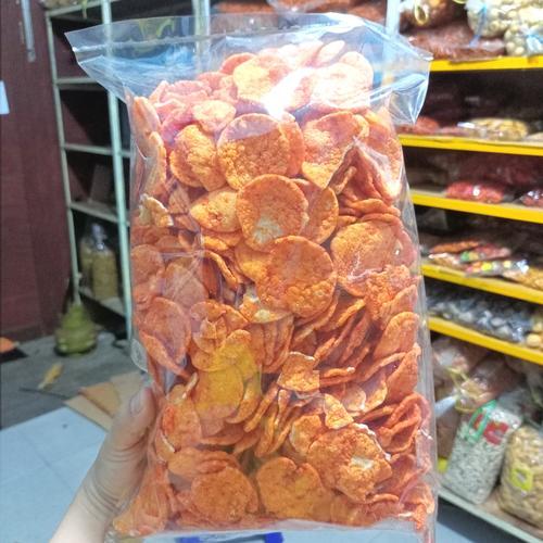 

Keripik Kentang Udang Koin Pedas Manis Gurih 1kg Kerupuk Kentang Udang Balado Crispy Renyah Enak