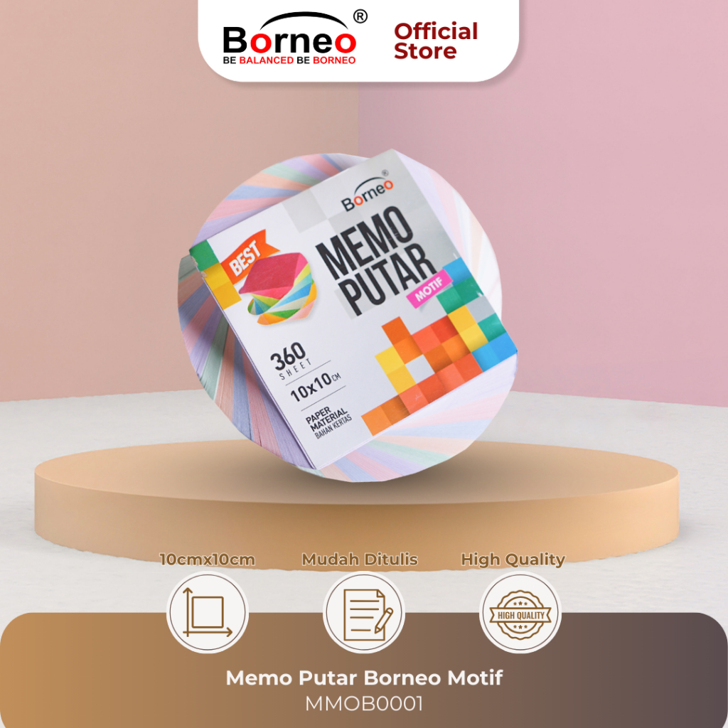 

Memo Putar Borneo Motif Isi 360 Lembar 10x10cm