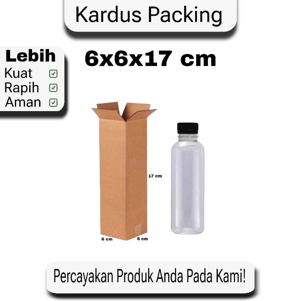 

Kardus Polos 6x6x17 cm | Box Packing | Kotak Kecil Aman & Tebal | Cocok untuk Paket