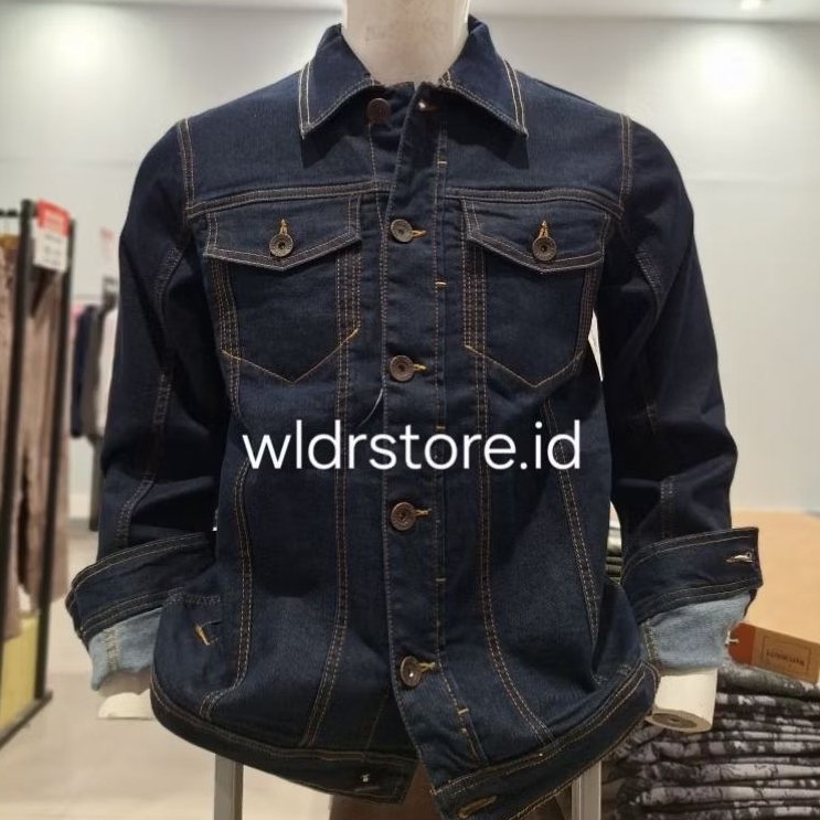 JAKET JEANS PRIA BRAND CARDINAL ORIGINAL EXCULISIVE INDIGO DARK