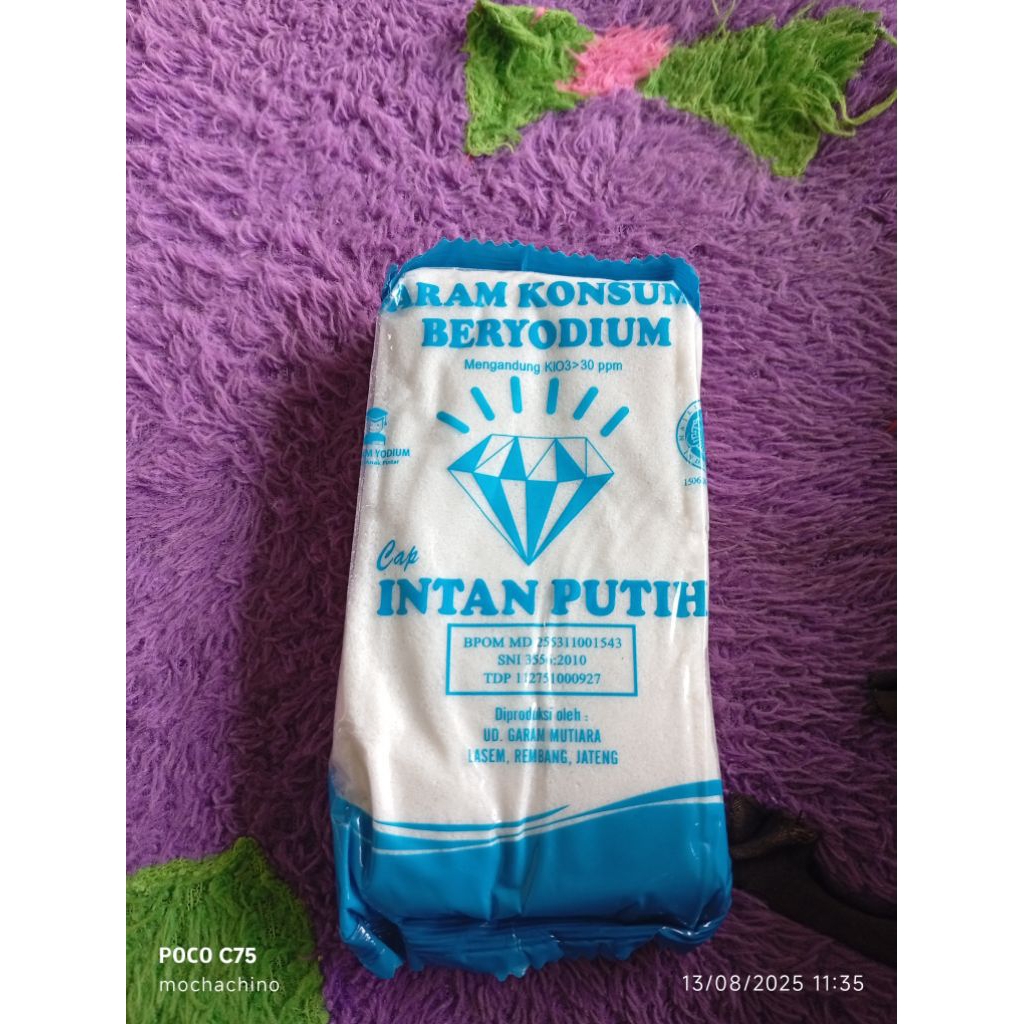 

Garam Konsumsi Beryodium intan putih 200g