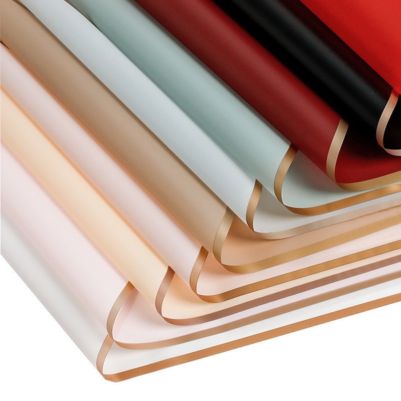 

20 Lembar Kertas Buket Bunga Flower Wrapping Flower Paper List Gold