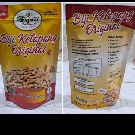 

Biji Ketapang Original - Standing Pouch 200g