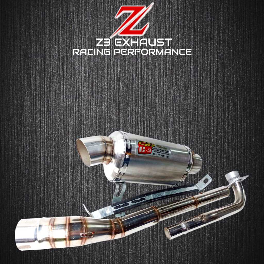 Knalpot Racing CLD C3 Oval Motor Bebek Supra X Smash Jupiter Vega Blade Revo