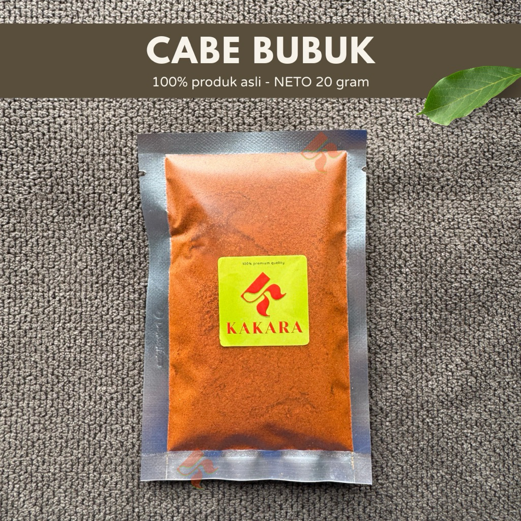 

KAKARA - Cabe Bubuk / Chili Powder 20 gram bumbu dapur bumbu masak kemasan kecil kemasan sachet