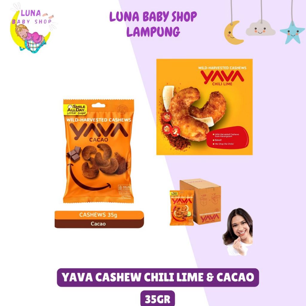 

Yava Cashews Chili Lime & Cacao 35gr/Snack Kacang