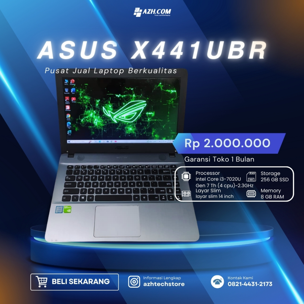 Asus X441UBR – Laptop Stylish & Performa Mantap