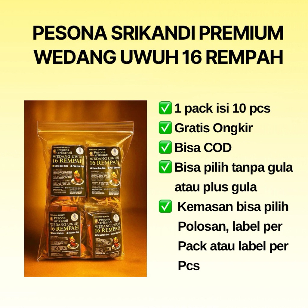 

Grosir Wedang Uwuh 16 Rempah Plus Gula Batu Premium Label Per Pcs