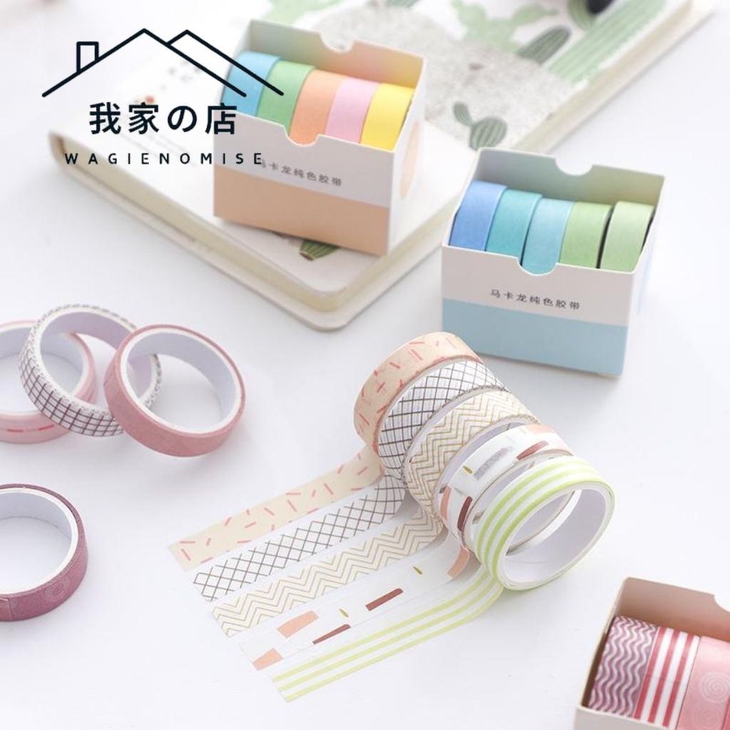 

MASKING TAPE/WASHI TAPEROLL 5PCS_10MM X 2M ESSENTIAL COLLECTION