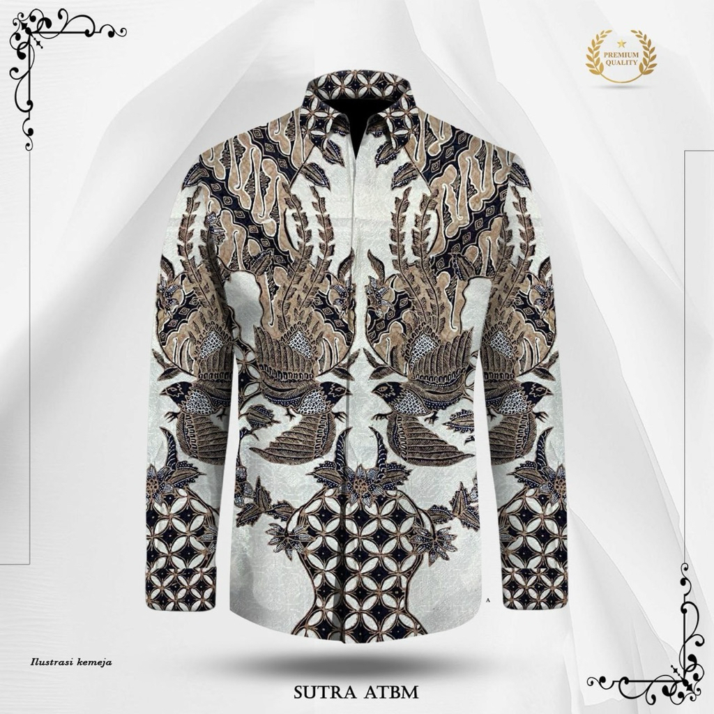 KAIN BATIK TULIS SUTRA ATBM POLA KEMEJA PREMIUM-LTD784
