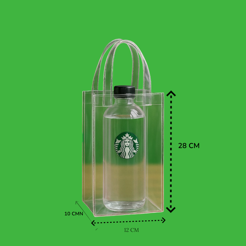 

tas botol 1 liter dan 2 liter, mika transparan tas botol souvenir, goodiebag, giftbag, tas jinjing murah,