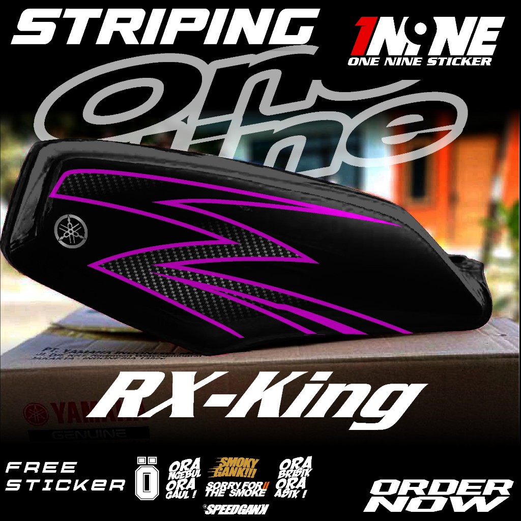 Stiker Motor RX King Variasi Custom Original Keren Sticker Striping Rx King Anti Luntur Strip 2003