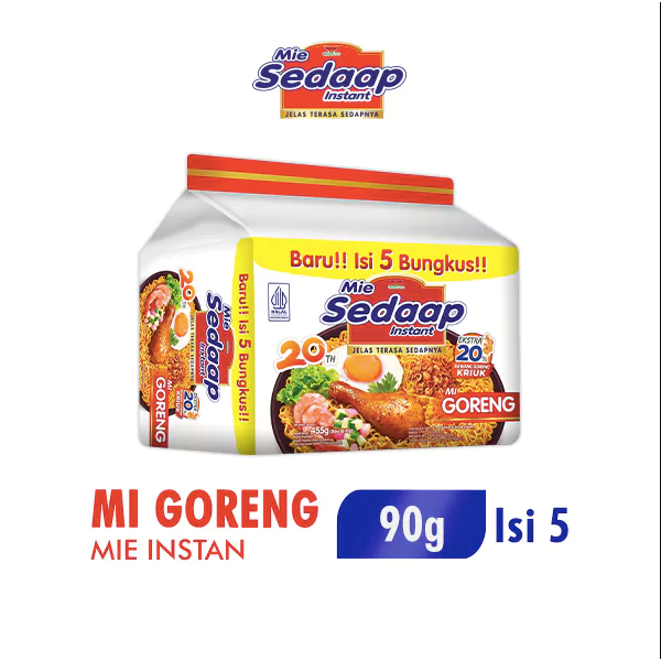 

Sedaap Mie Instan Goreng Isi 5 Bungkus