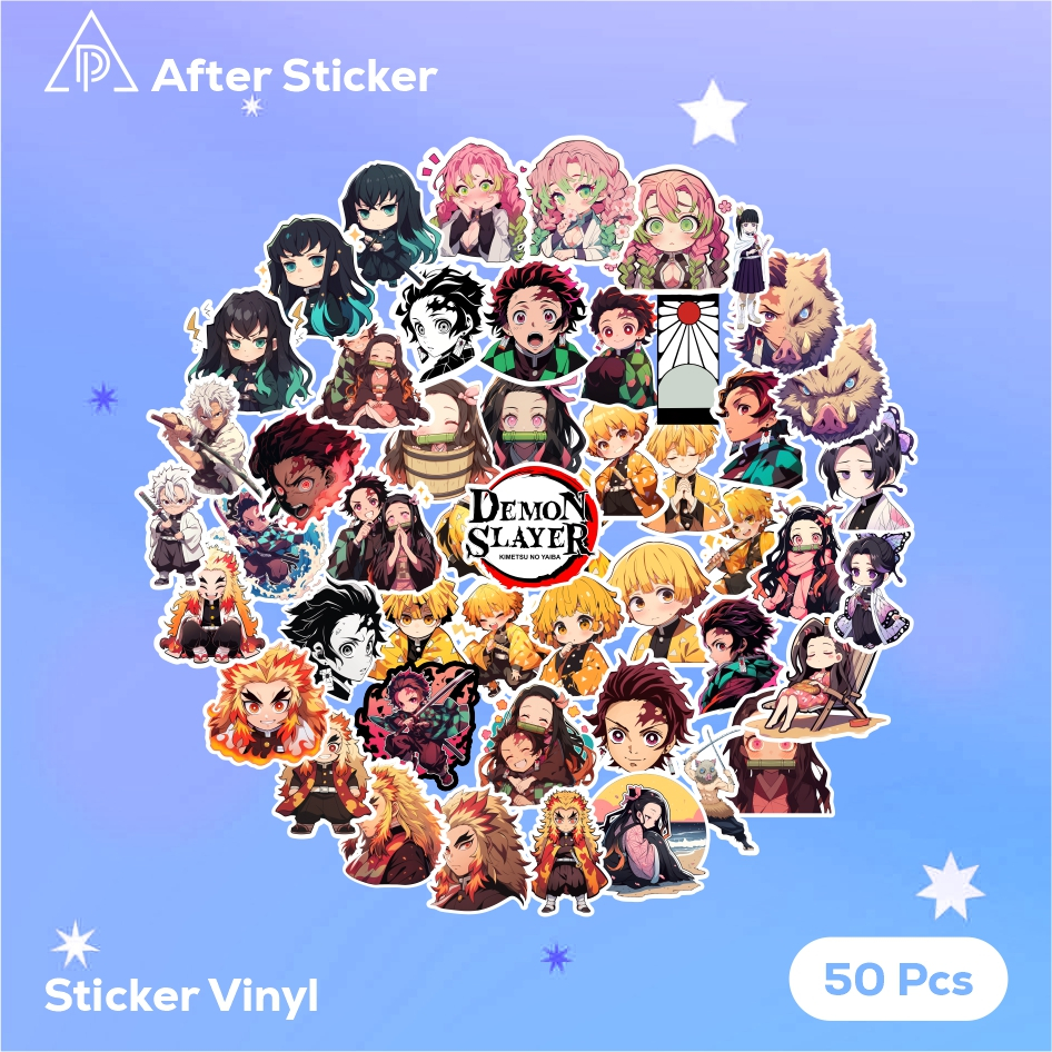 

Stiker Pack Anime Demon Slayer Isi 50 Pcs Waterproof - Untuk Buku Harian/HP/Laptop/Helm/Koper/Motor