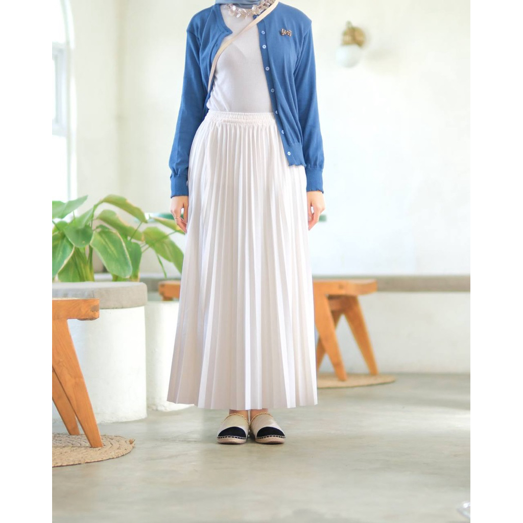 ROK PLISKET POLOS RANIA rok plisket premium mayung by rania